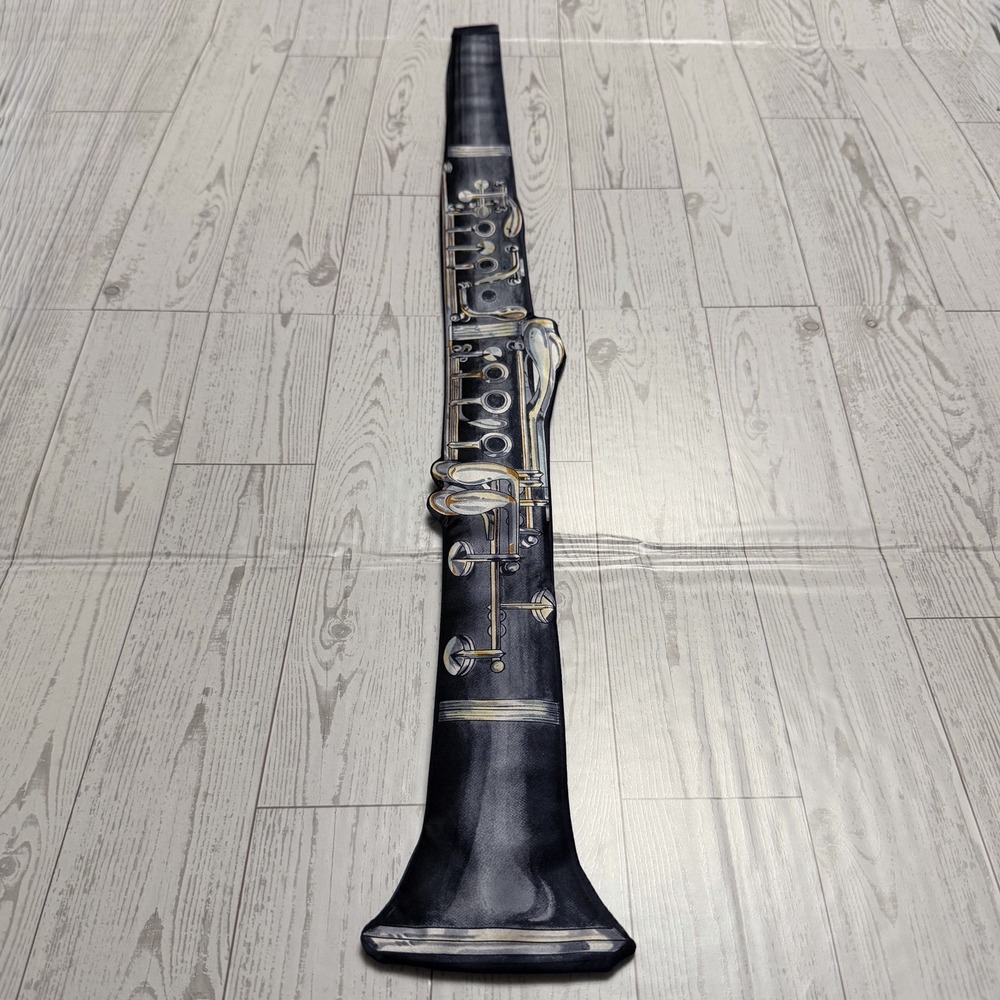 Clarinet Shaped Tie Musical Instrument Novelty Musician Why Knot Brand